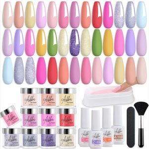 27 Pcs Dip Powder Nail Kit Starter 20 Colors
